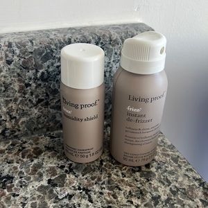 Living Proof travel size humidity shield and instant de-frizzer